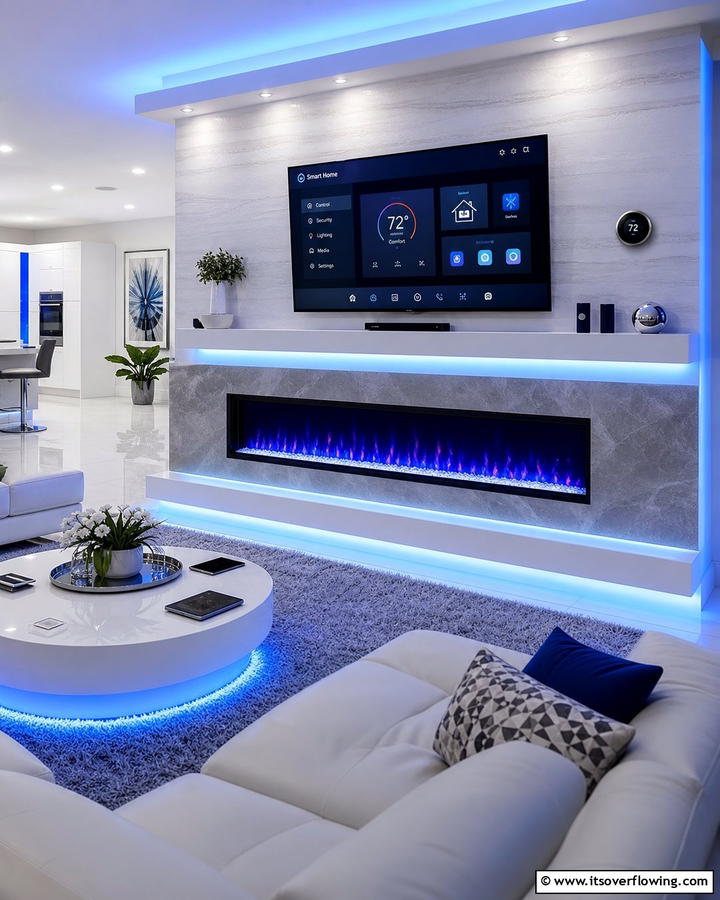 High Tech Modern Features - 21 Fireplace Decor Ideas to Style Your Mantel Year-Round