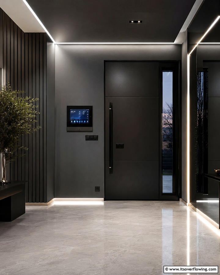 High Tech Smart Entry - 30 Modern Entryway Ideas- First Impressions with Style