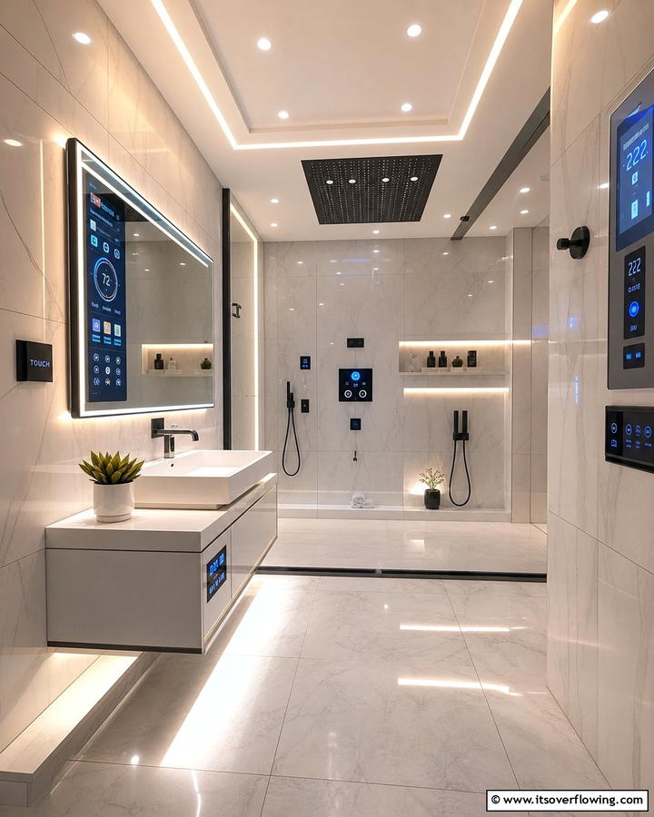 High Tech Smart Wet Room - 30 Modern Wet Room Ideas for Sleek Bathroom Functionality