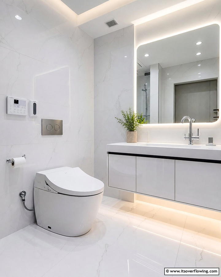 High Tech Toilet Features - 21 Modern Bathroom Decor Ideas for a Sleek Sanctuary