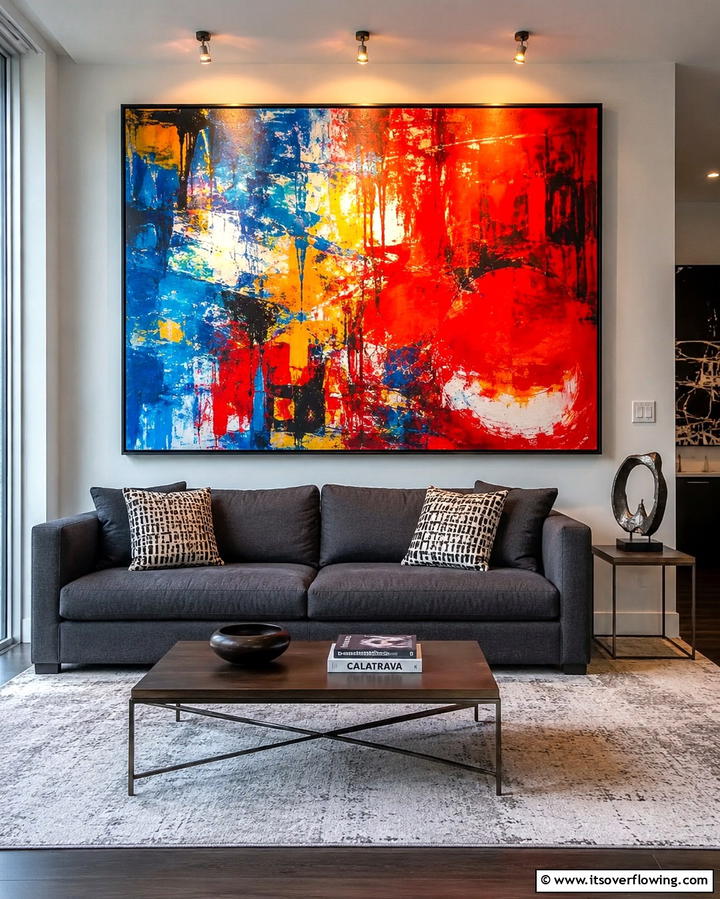 Highlight Artwork for a Personalized Touch - 30 Grey Couch Living Room Styling Ideas for Cozy Spaces