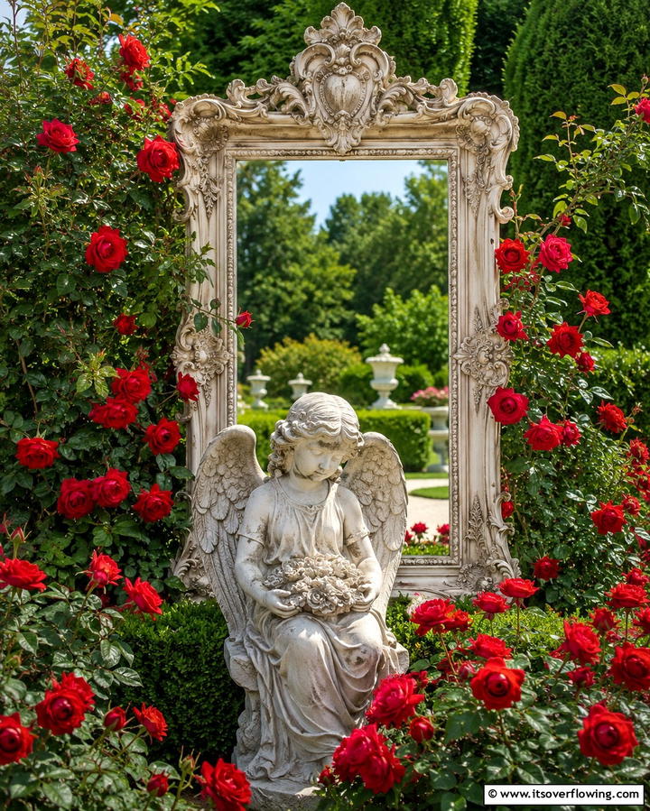 Highlight Features With Framed Mirrors - 25 Garden Mirror Ideas to Enhance Outdoor Spaces