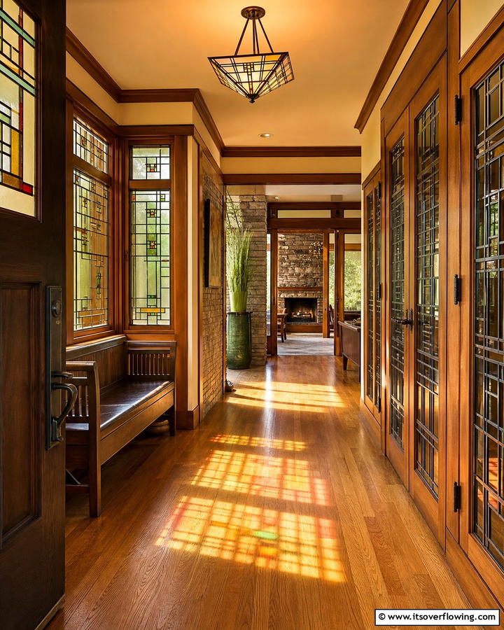 Highlight Stained Glass Accents - 20 Prairie-style Interior Design Ideas for a Cozy Home