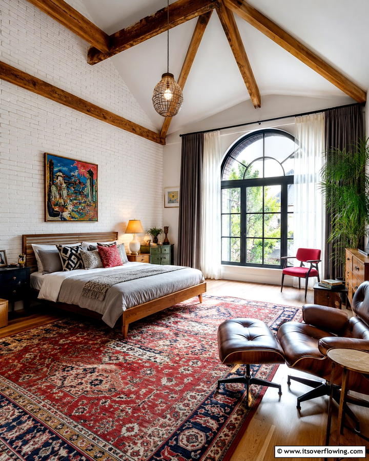 Highlighting Architectural Features - 25 Eclectic Bedroom Ideas to Inspire Your Space
