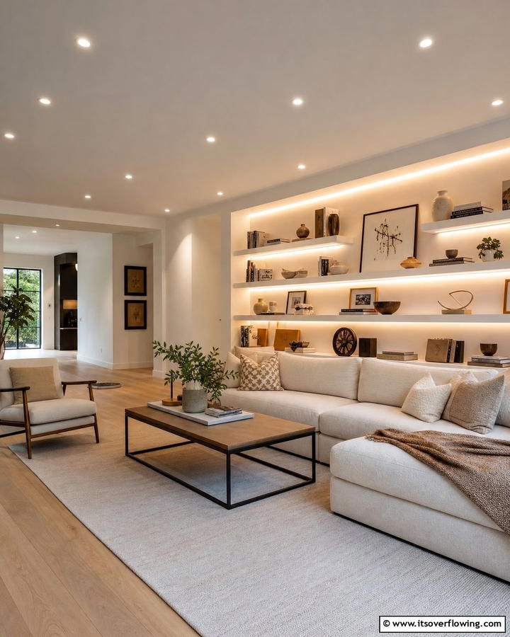 Highlighting Open Shelving - 20 Recessed Lighting Ideas for Modern Home Illumination