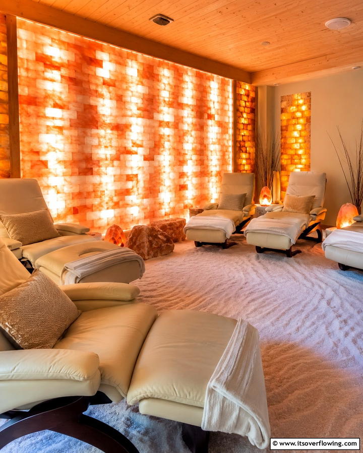 Himalayan Salt Room - 25 Meditation Room Ideas for Peaceful Retreats