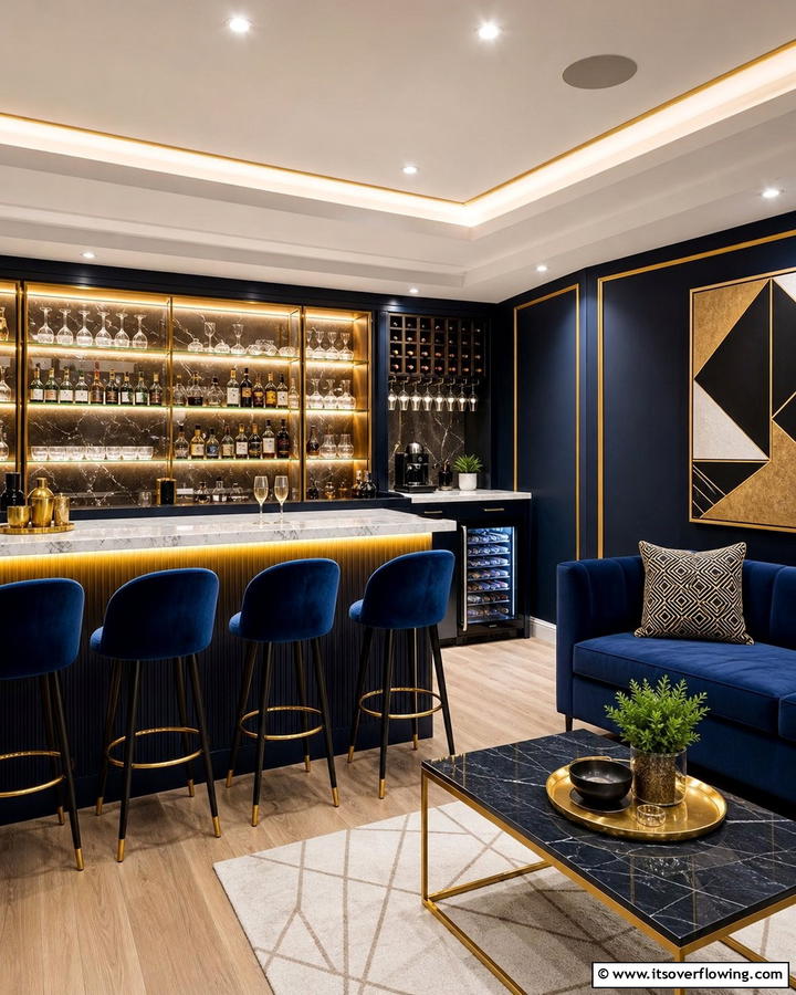 Home Bar and Social Lounge - 21 Spare Room Conversion Ideas for Multifunctional Use
