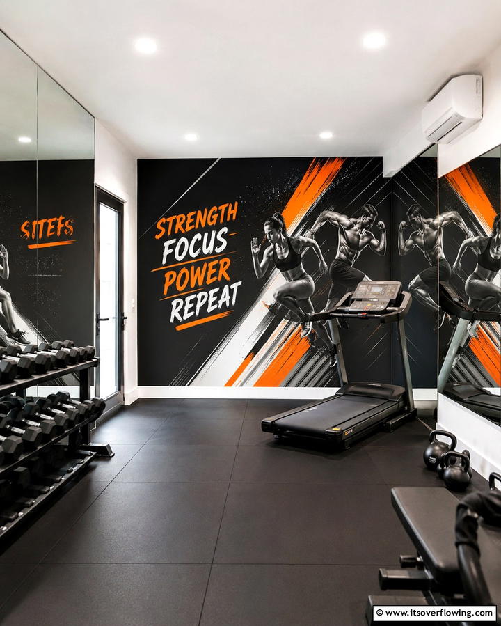 Home Gym Motivational Art - 30 Interactive Mural Ideas- Transform Your Walls Creatively