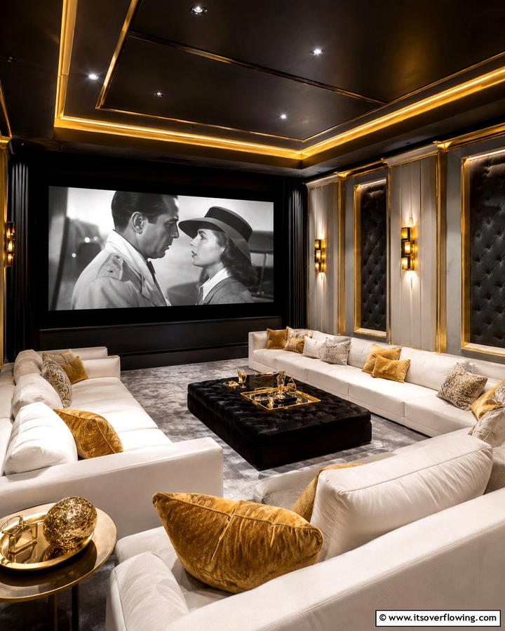 Home Theater Classic Film Screening - 30 50th Wedding Anniversary Ideas for Golden Love