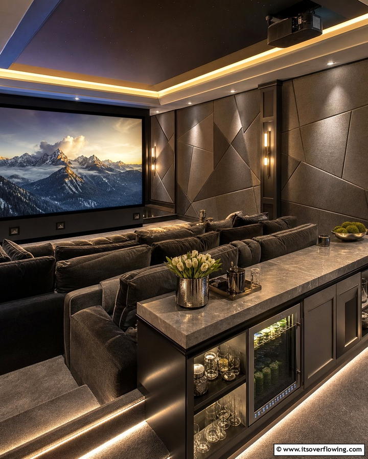 Home Theater Experience - 25 Den Ideas to Create a Comfortable Retreat