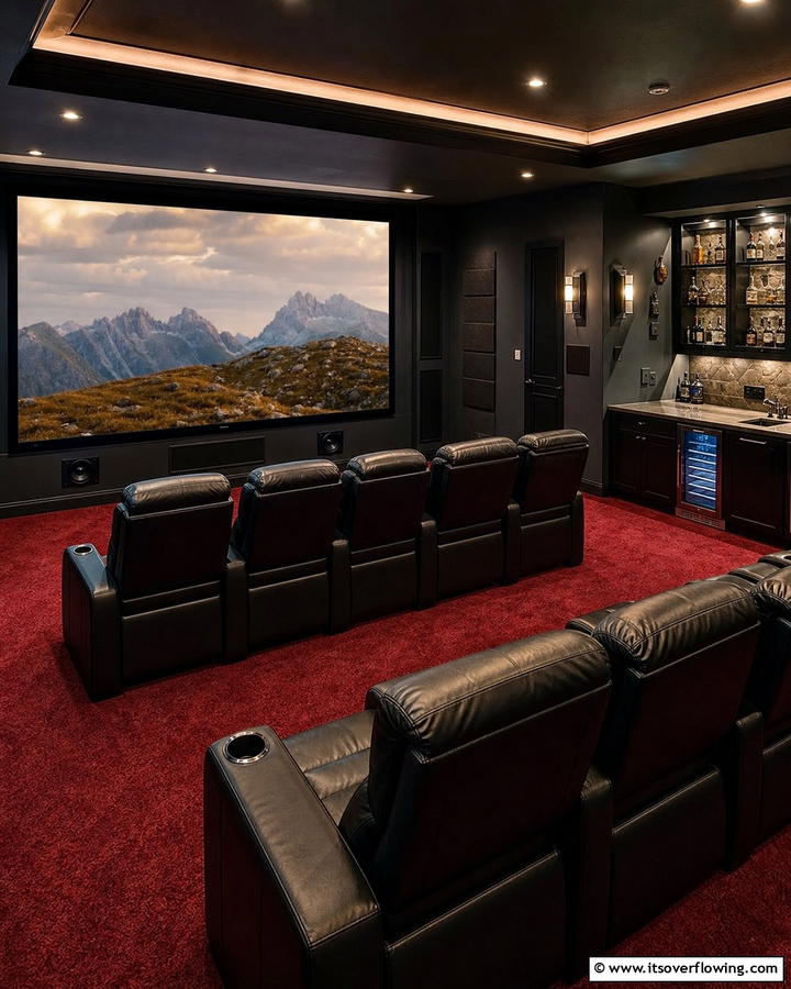 Home Theater Haven - 20 Luxury Man Cave Ideas for Ultimate Comfort