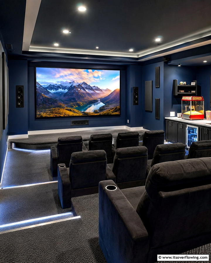 Home Theater Setup - 25 Basement Decorating Ideas to Transform Your Space