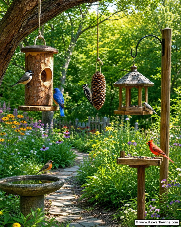 Homemade Bird Feeders - 21 Cheap Backyard Makeover Ideas on a Budget