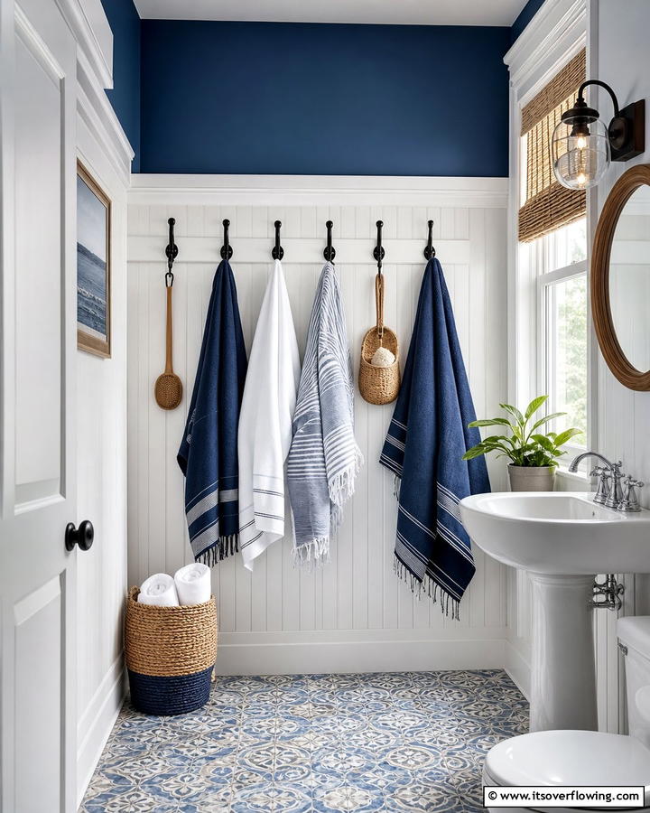Hook and Loop Wall Storage for Quick Grab - 21 Small Bathroom Storage Solutions for Clutter-Free Spaces