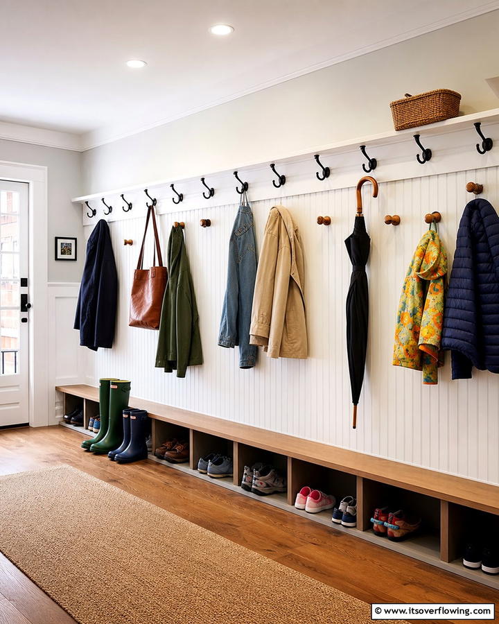 Hooks and Pegs for Quick Grab and Go - 20 Coat Closet Ideas for Organized Entryways
