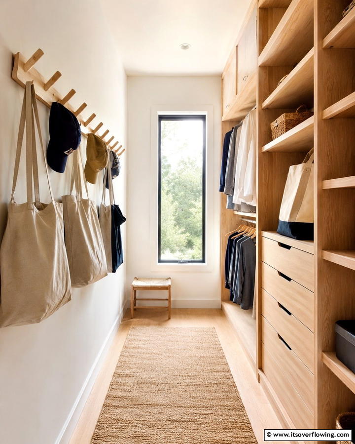 Hooks for Vertical Storage - 25 Small Closet Storage Ideas to Maximize Space