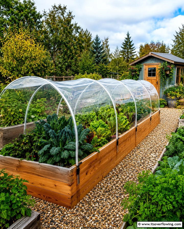 Hoop House Raised Beds for Year Round Gardening - 25 Raised Garden Bed Ideas for a Thriving Vegetable Garden