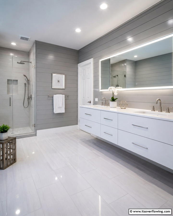 Horizontal Beadboard for a Modern Twist - 25 Charming Beadboard Bathroom Ideas for a Classic Look