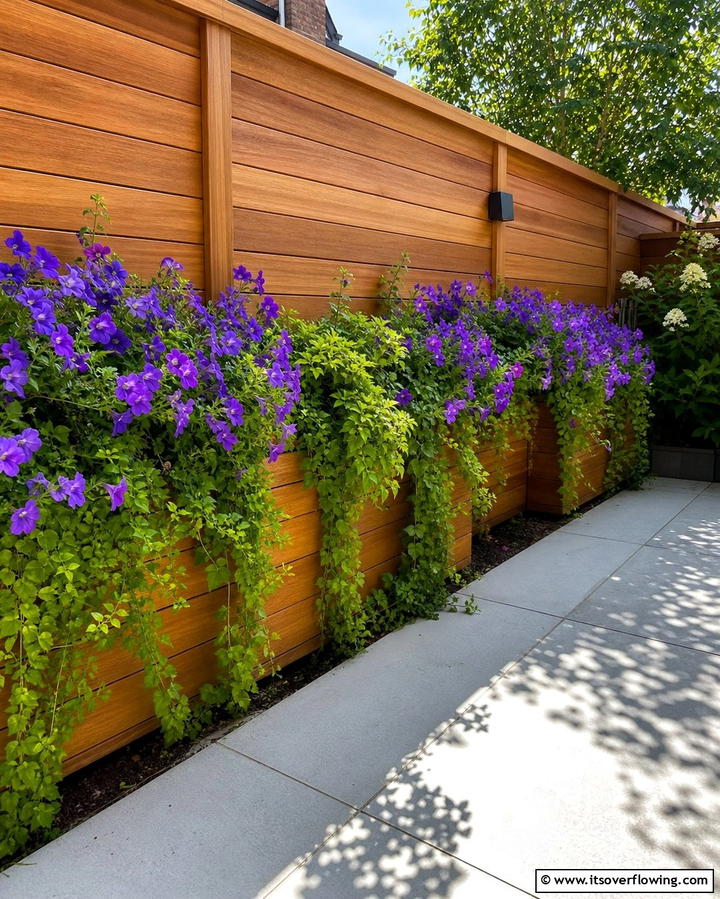 Horizontal Fence with Built In Lighting - 25 Unique Horizontal Fence Ideas for Modern Landscaping