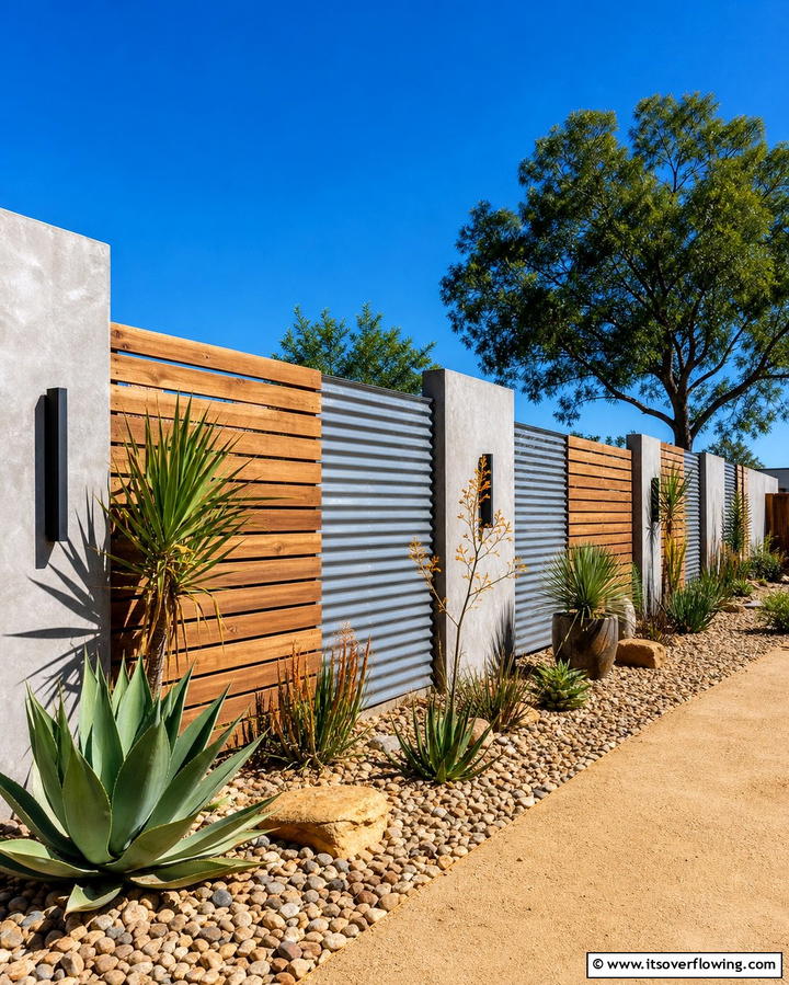Horizontal Fence with Frosted Glass PanelsExact - 25 Unique Horizontal Fence Ideas for Modern Landscaping