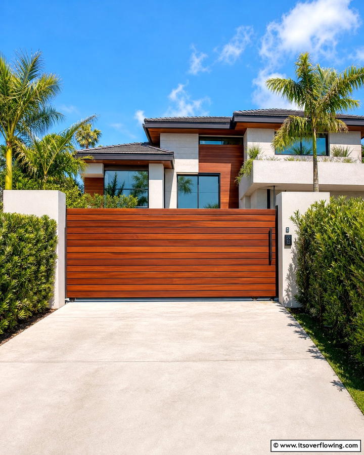 Horizontal Fence with Frosted Glass PanelsOne - 25 Unique Horizontal Fence Ideas for Modern Landscaping