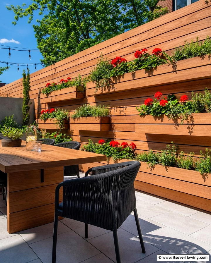 Horizontal Fence with Mixed MaterialsExact - 25 Unique Horizontal Fence Ideas for Modern Landscaping