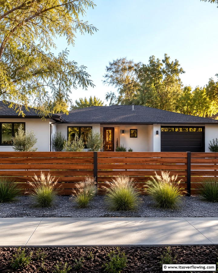 Horizontal Fencing - 25 Ideas for Ranch-Style Home Exteriors