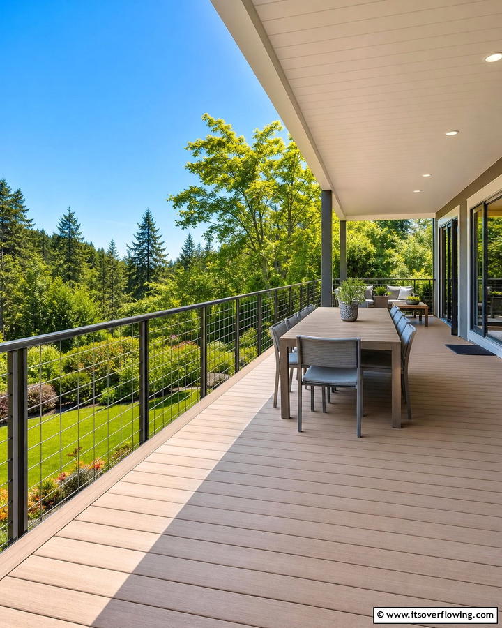 Horizontal Hog Wire Deck Railing - 20 Hog Wire Deck Railing Ideas for Rustic Charm