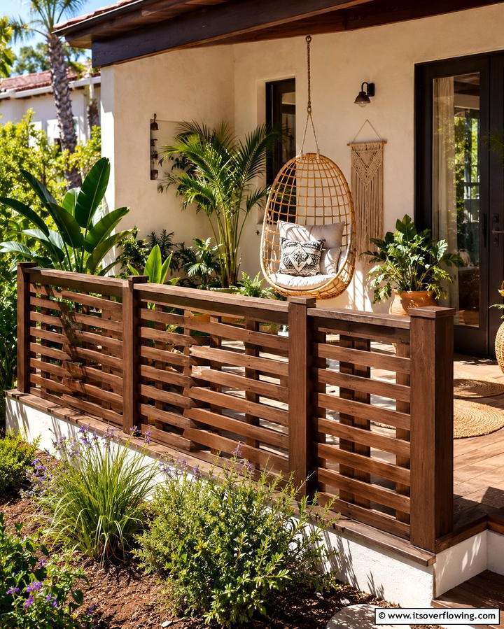 Horizontal Lattice Railing - 25 Horizontal Deck Railing Ideas for Modern Homes