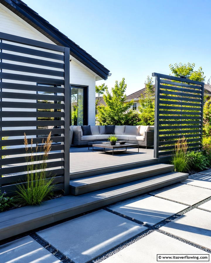 Horizontal Lattice for a Modern Twist - 25 Innovative Deck Lattice Ideas to Enhance Outdoor Spaces