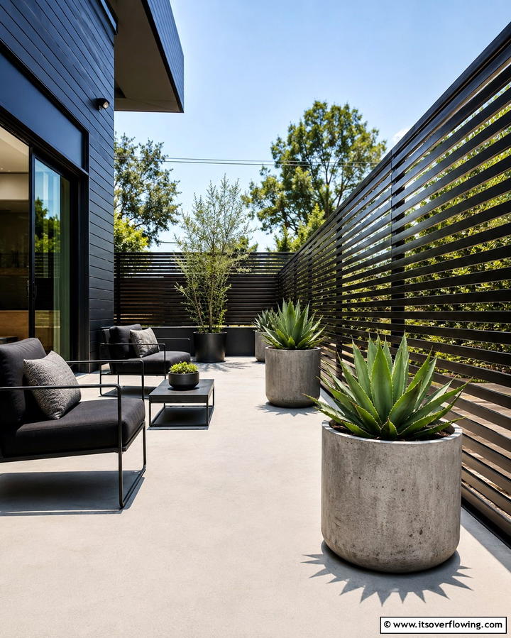 Horizontal Metal Slats - 25 Horizontal Deck Railing Ideas for Modern Homes