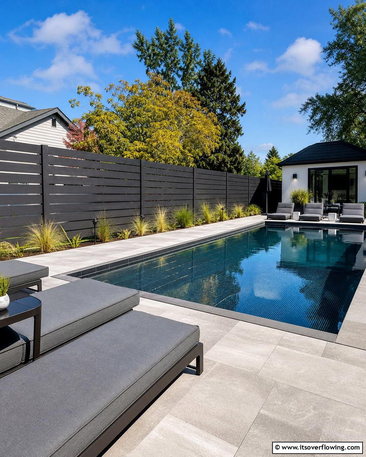 Horizontal Plank Pool Fence - 20 Stylish Pool Fence Ideas for Safety and Aesthetics