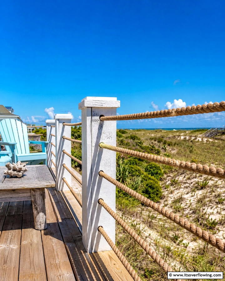 Horizontal Rope Railings for a Nautical Feel - 25 Horizontal Deck Railing Ideas for Modern Homes