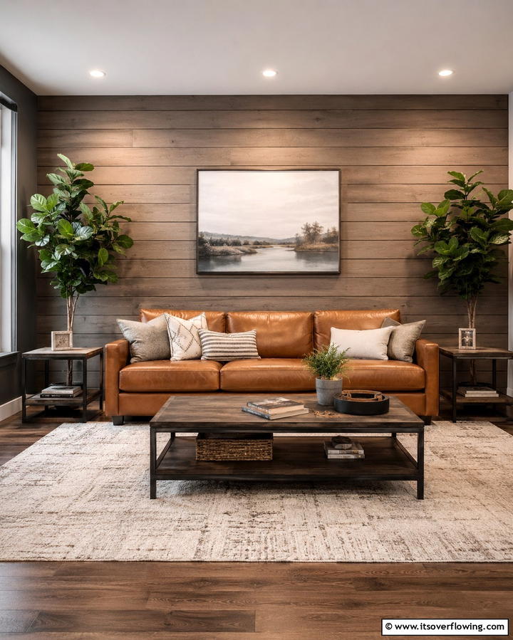 Horizontal Shiplap Accent Wall - 25 Shiplap Living Room Ideas for a Rustic Charm