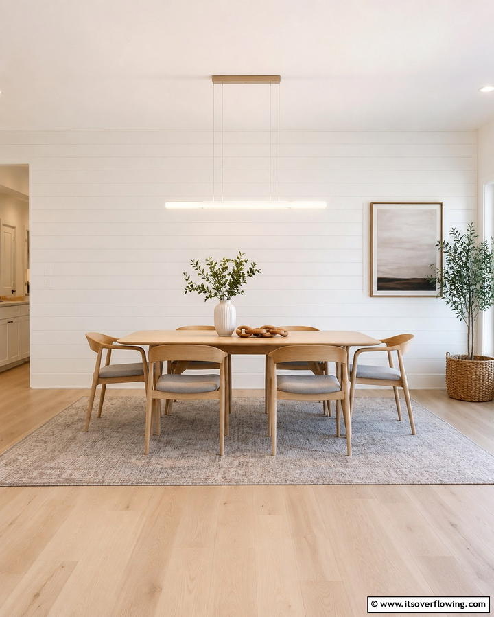 Horizontal Shiplap for a Modern Touch - 25 Shiplap Dining Room Wall Ideas for Rustic Charm