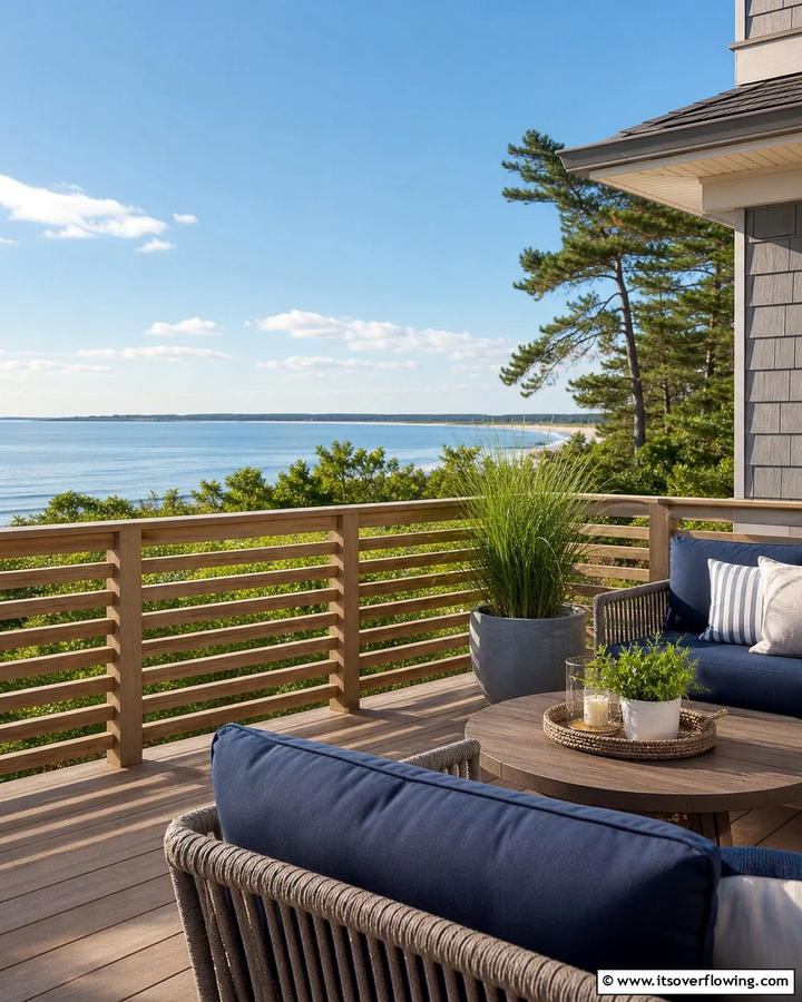 Horizontal Slat Railing - 21 Deck Railing Ideas for Style and Safety