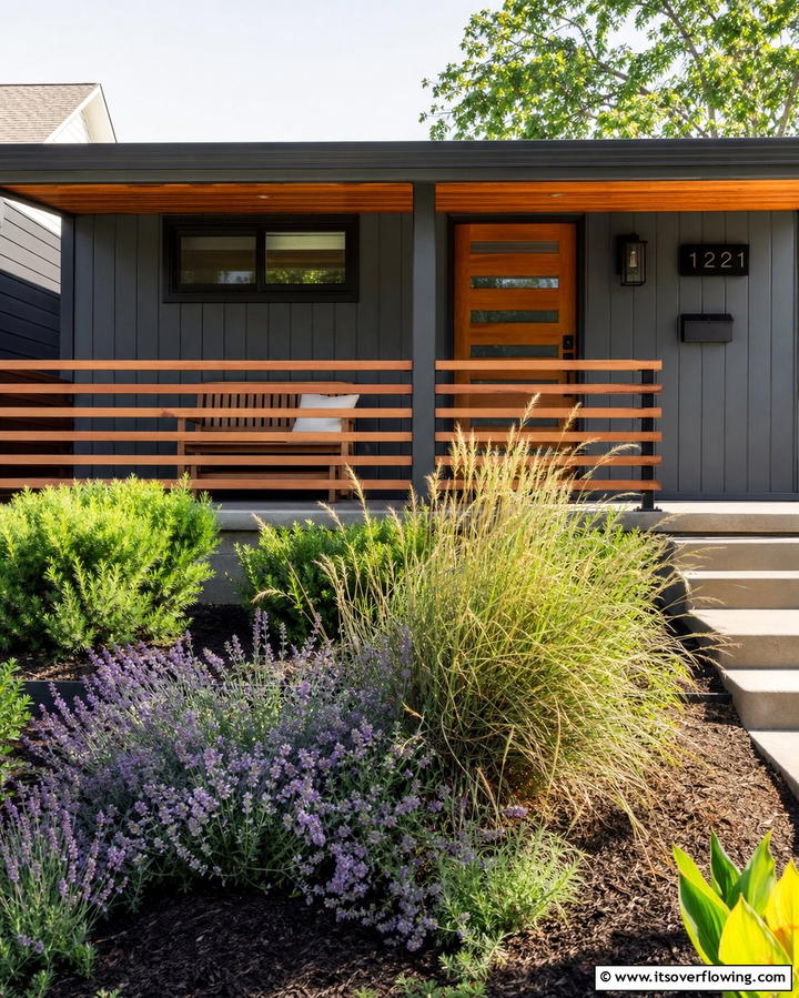Horizontal Slat Railings - 25 Front Porch Railing Ideas to Enhance Curb Appeal