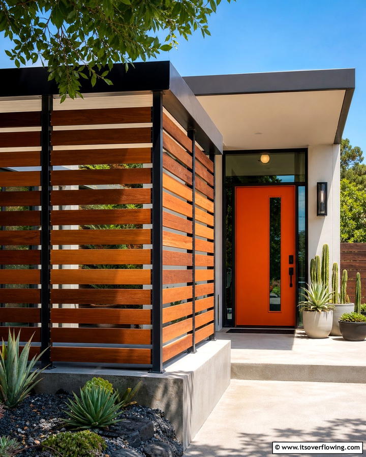 Horizontal Wooden Slats - 25 Front Porch Railing Ideas to Enhance Curb Appeal