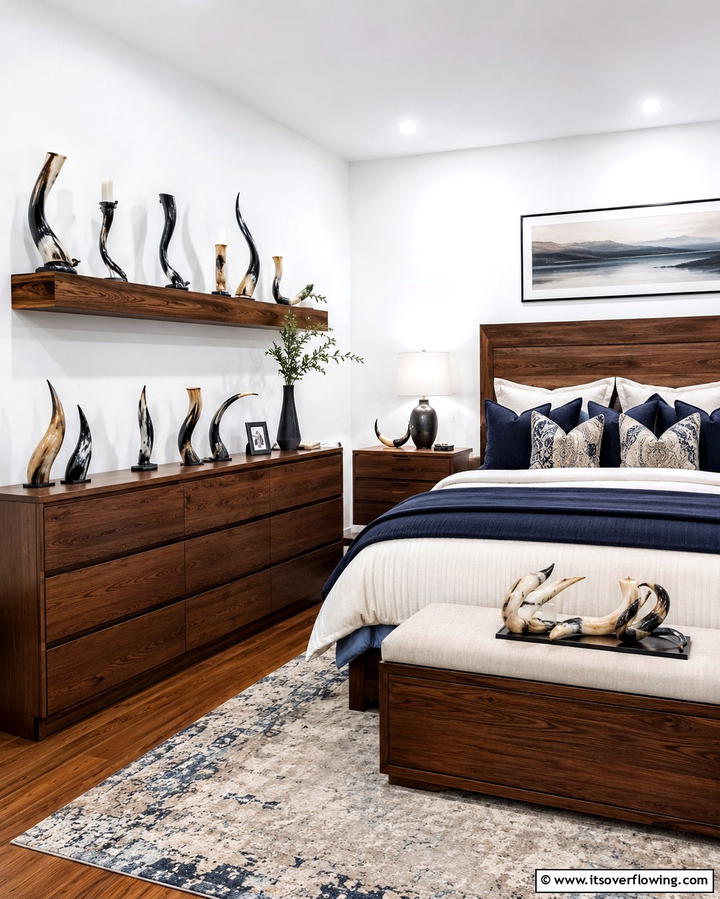 Horn Accessories - 25 Viking Bedroom Ideas for a Bold and Rustic Look