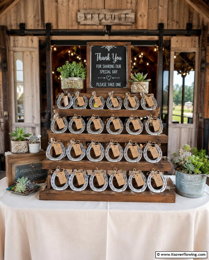 Horseshoe Wedding Favors - 25 Western Wedding Ideas for a Rustic Celebration