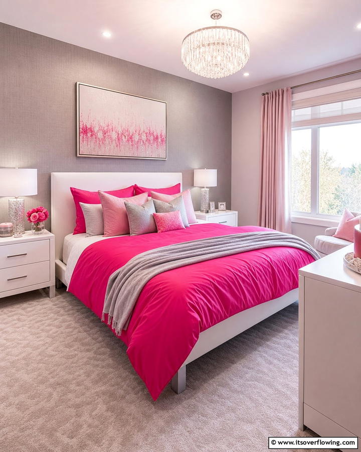 Hot Pink Bedding - 20 Hot Pink Bedroom Ideas for Vibrant Spaces