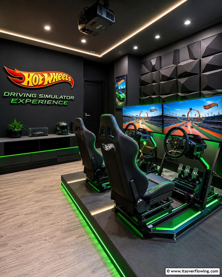 Hot Wheels Driving Simulator Experience - 30 Hot Wheels Birthday Party Ideas- Race-Themed Decor & Activities