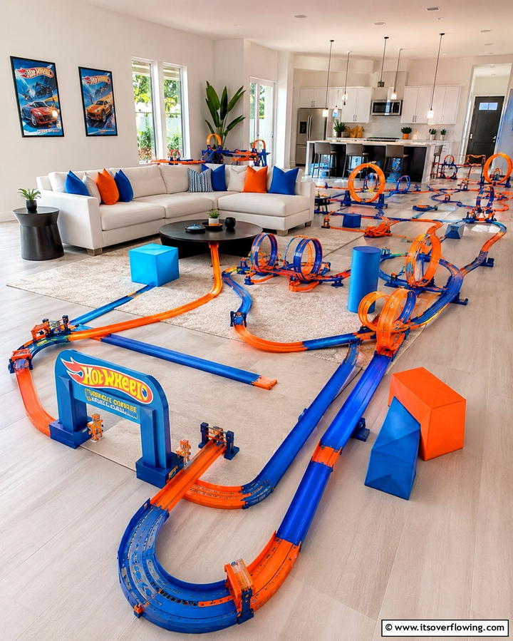 Hot Wheels Obstacle Course Challenge - 30 Hot Wheels Birthday Party Ideas- Race-Themed Decor & Activities
