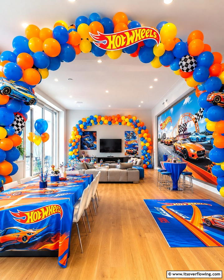 Hot Wheels Themed Decorations - 30 Hot Wheels Birthday Party Ideas- Race-Themed Decor & Activities