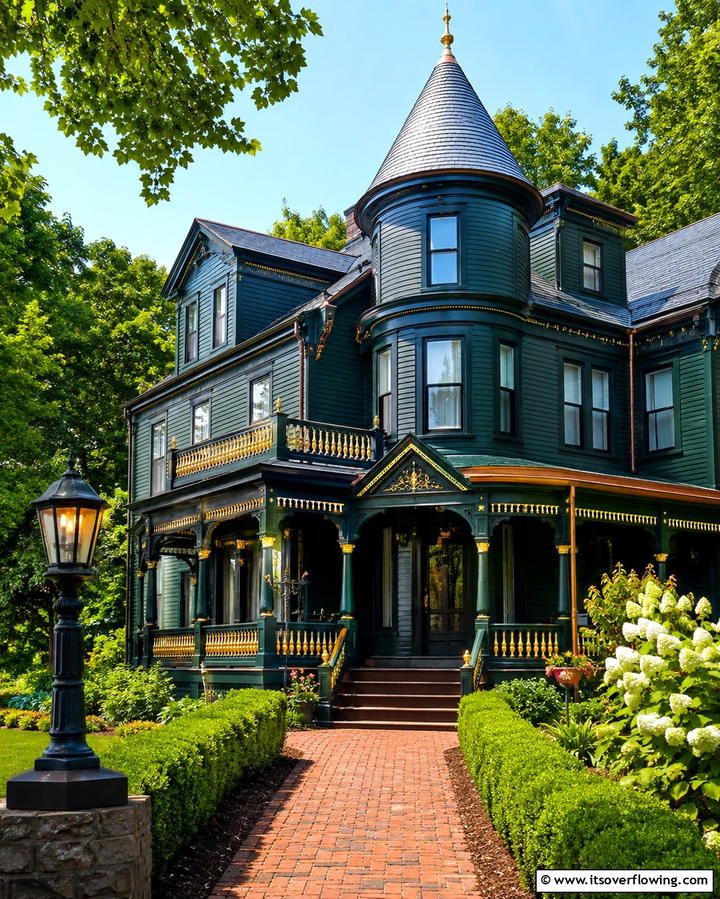 Hunter Green Majesty - 25 Green Victorian House Colors for Historic Charm