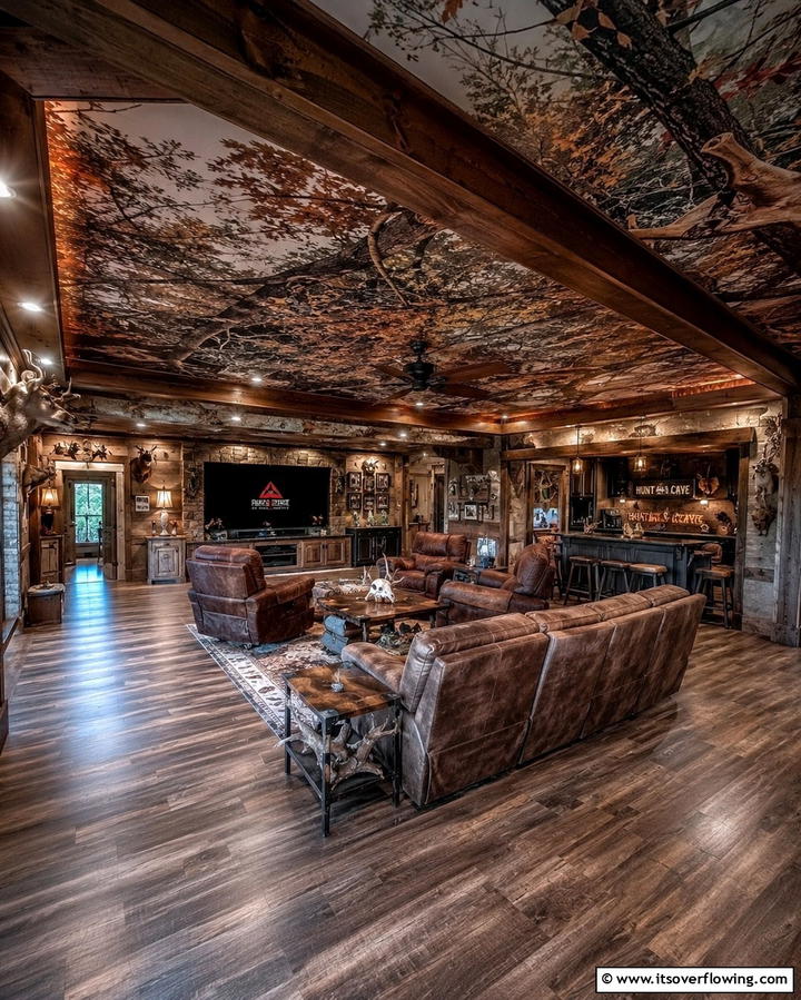 Hunting Themed Artwork for Visual Interest - 25 Unique Hunting Man Cave Ideas for Your Space