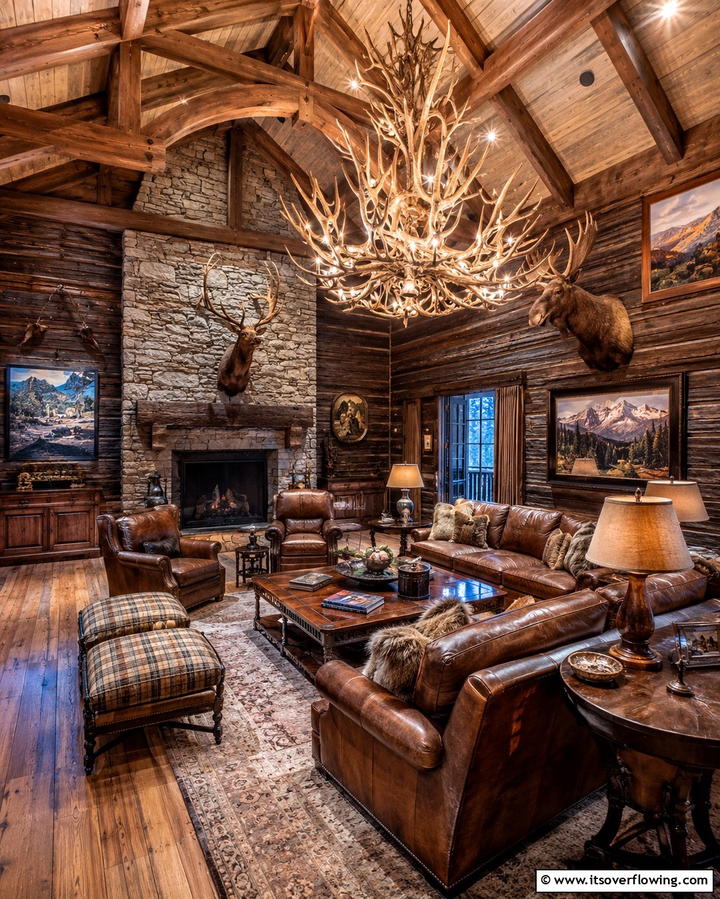 Hunting Themed Ceiling Decor for Full Immersion - 25 Unique Hunting Man Cave Ideas for Your Space