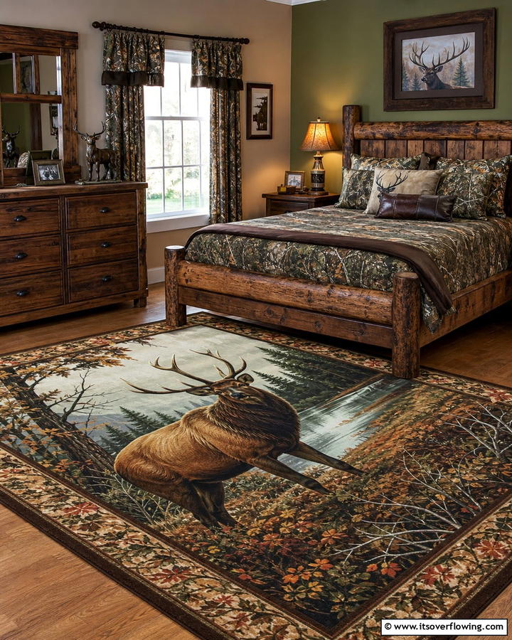 Hunting Themed Rugs - 20 Hunting Bedroom Ideas for a Rustic Retreat
