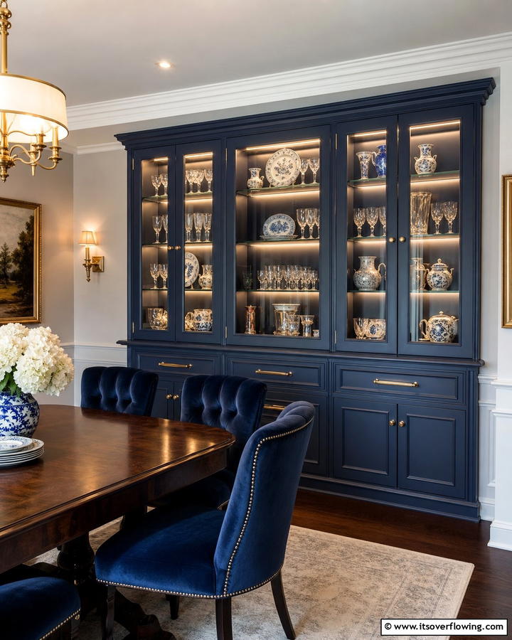 Hutch with Built In Lighting - 20 Dining Room Hutch Ideas for Storage and Style