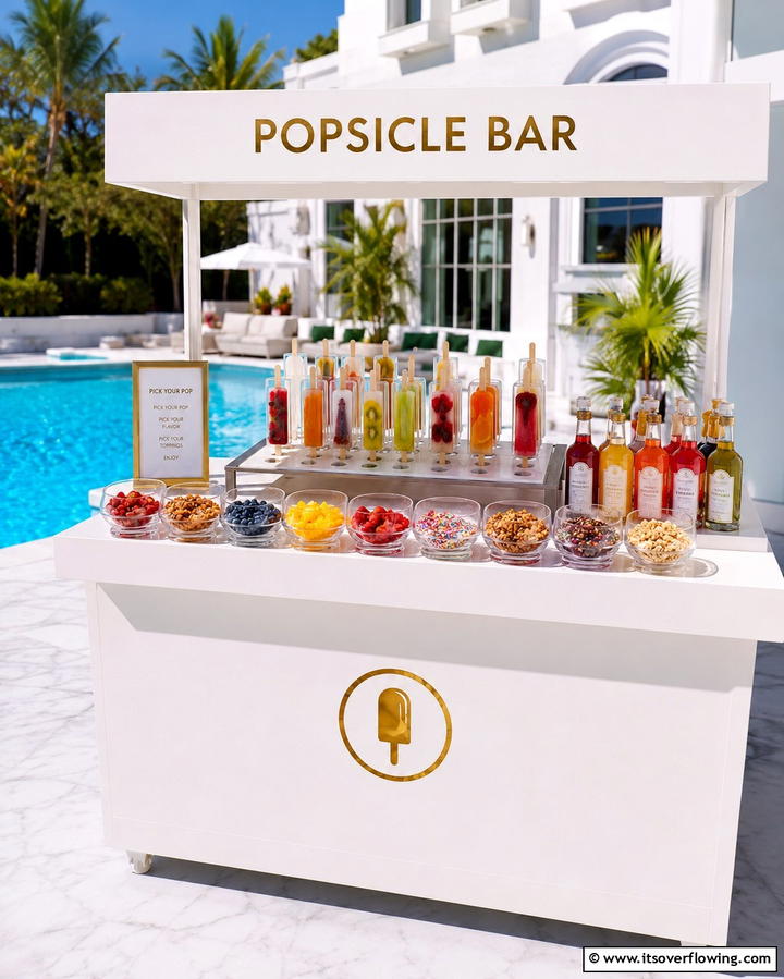 Ice Cream or Popsicle Bar - 25 Pool Party Ideas for a Fun and Memorable Summer